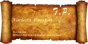 Turóczi Paszkál névjegykártya