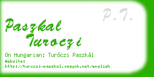 paszkal turoczi business card